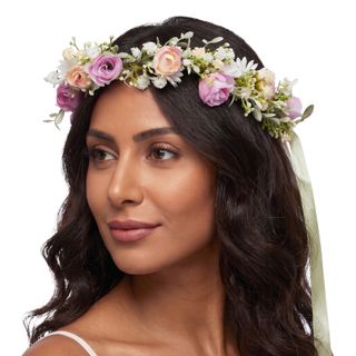 Blomsterkrans med Silkebånd