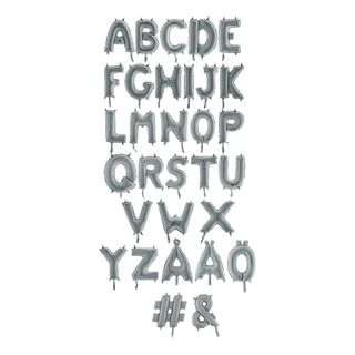 Bogstavballon Mini Sølv