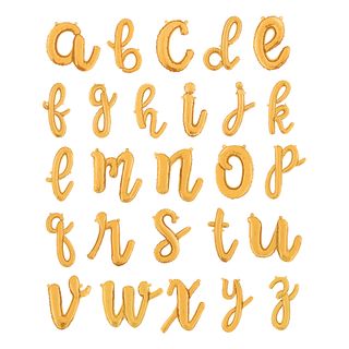 Bogstavballon Script Guld
