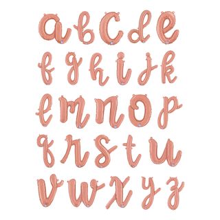 Bogstavballon Script Roséguld