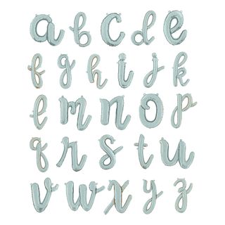 Bogstavballon Script Sølv