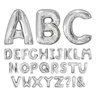 Bogstavballoner Sølv Metallic