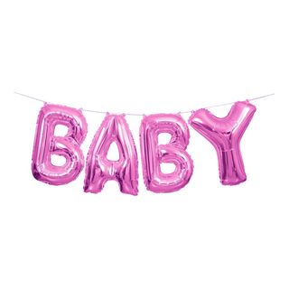 Bogstavballoner Baby Lyserøde
