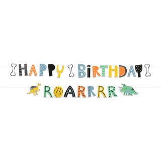 Bogstavguirlande Happy Birthday Dino Roar