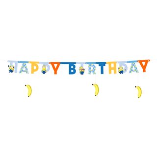 Bogstavsguirlande Happy Birthday Minions