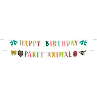 Bogstavguirlande Happy Birthday Zoo Party
