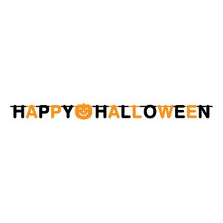 Bogstavguirlande Happy Halloween Sort/Orange