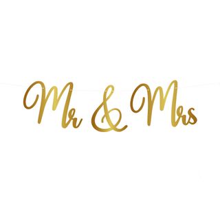 Bogstavsguirlande Mr & Mrs