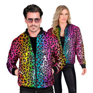 Palietjakke Rainbow Leopard