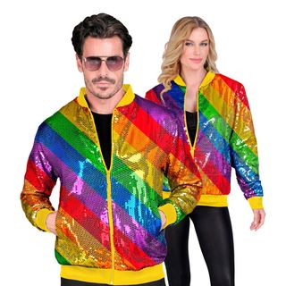 Palietjakke Rainbow med Pailletter