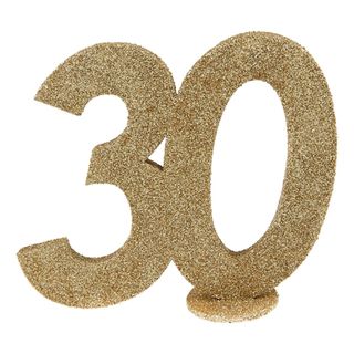 Bordsdekoration 30 Glitter Guld
