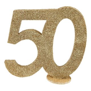 Borddekoration 50 Glitter Guld