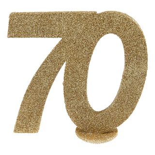 Borddekoration 70 Glitter Guld