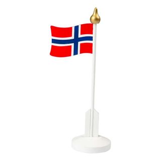Bordsflag i Træ Norske Flag