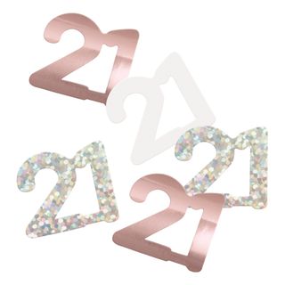 Bordskonfetti 21 Rosaguld