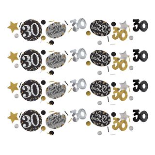 Bordkonfetti 30 Sølv/Guld Glitter