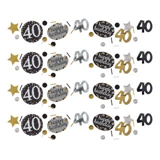 Bordkonfetti 40 Sølv/Guld Glitter