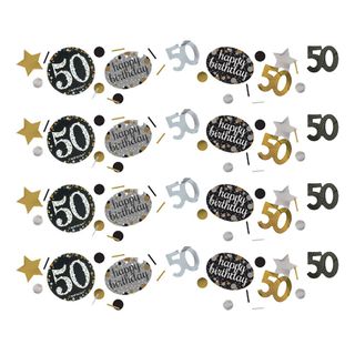Bordkonfetti 50 Sølv/Guld Glitter