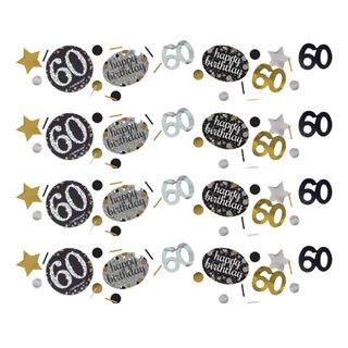 Bordkonfetti 60 Sølv/Guld Glitter
