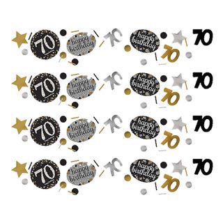 Bordkonfetti 70 Sølv/Guld Glitter