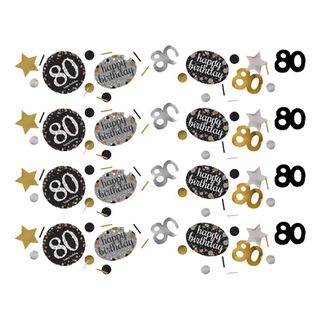 Bordkonfetti 80 Sølv/Guld Glitter
