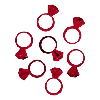 Bordskonfetti Ringe Røde