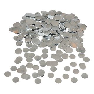 Bordkonfetti Rund Sølv Metallic