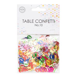 Bordskonfetti Tal 10 Farvemix Metallic