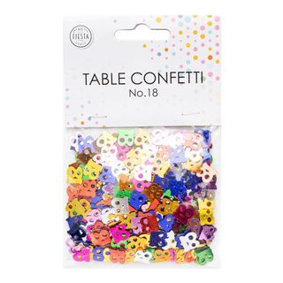 Bordskonfetti Tal 18 Farvemix Metallic