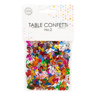 Bordskonfetti Tal 2 Farvemix Metallic