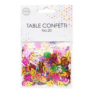 Bordskonfetti Tal 20 Farvemix Metallic