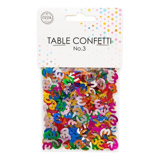 Bordskonfetti Tal 3 Farvemix Metallic