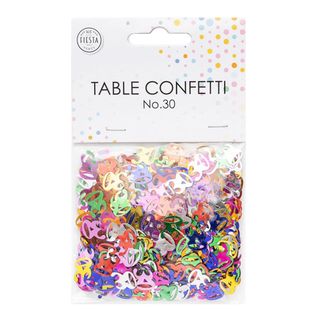 Bordskonfetti Tal 30 Farvemix Metallic