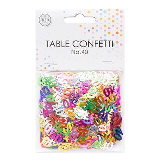 Bordskonfetti Tal 40 Farvemix Metallic