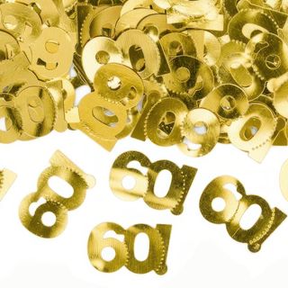 Bordskonfetti Tal 60 Guld Metallic