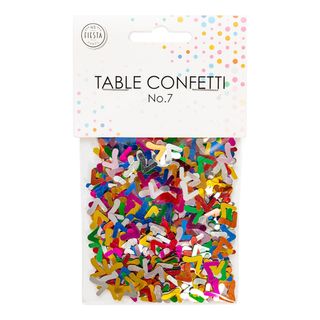 Bordskonfetti Tal 7 Farvemix Metallic