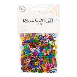 Bordkonfetti Tal 8 Farvemix Metallic
