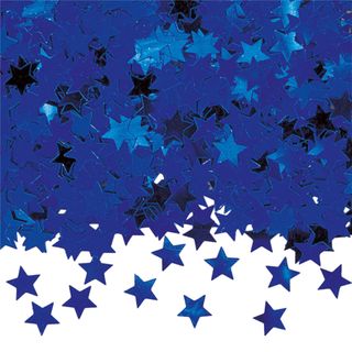 Bordkonfetti Stjerner Blå Metallic
