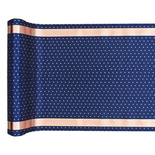 Bordløber Prikket Navy/Rosaguld