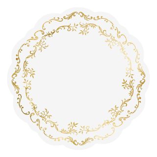 Bordskånere Ornament Guld/Hvid