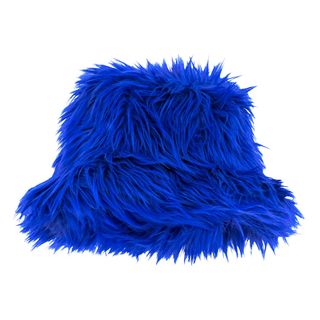 Bucket Hat Fluffy Blå