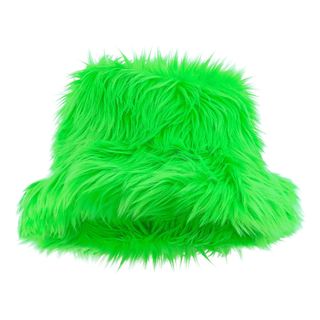 Bucket Hat Fluffy Neongrøn