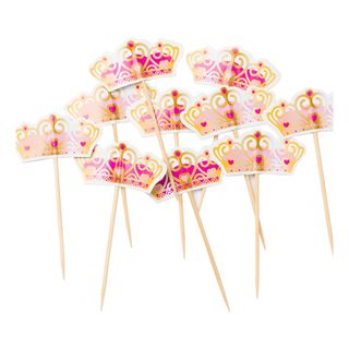 Partypicks Prinsessekrone Lyserød