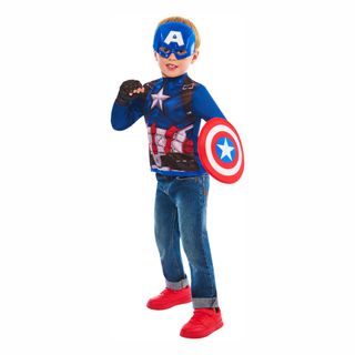 Captain America Udklædningskit til Børn Gaveæske