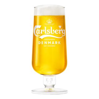 Carlsberg ølglas med fod