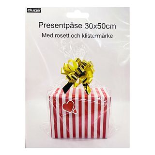 Cellofanpose med Sløjfe og Stickers