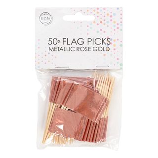 Partypicks Drinkparaply Rosaguld Metallic