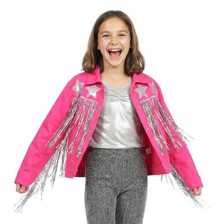 Cowboyjakke med Frynser Rosa til Barn