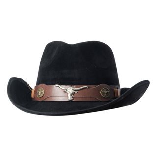 Cowboyhat Suede Sort