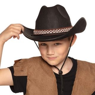 Cowboyhat Sort til Børn